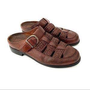 Ariat Brown Leather Slip on Sandals